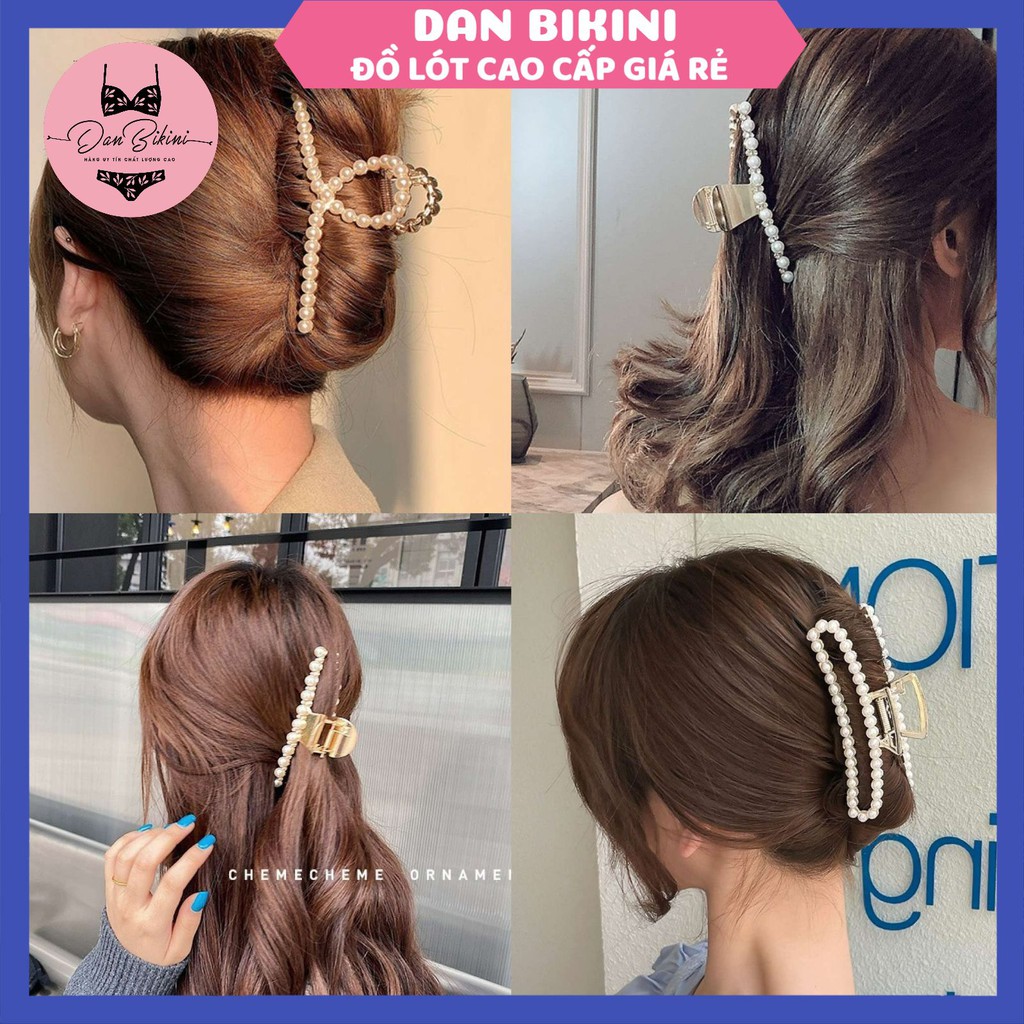 Kẹp Tóc Nữ ❤️FREESHIP❤️ Kẹp Tóc Kim Loại Gắn Đá - Ngọc Trai nhân tạo sang trọng phong cách Hàn Quốc xinh xắn cho nữ