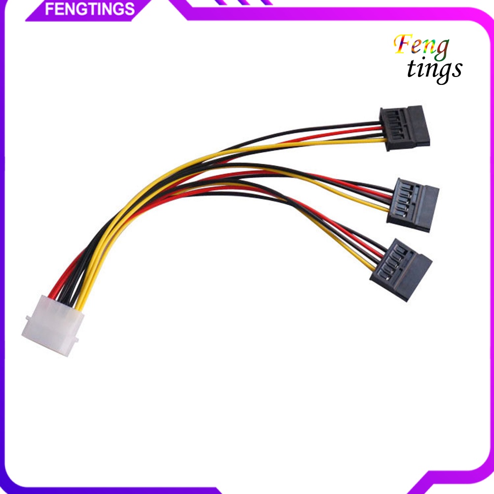 Dây Cáp Chia Ổ Cứng Sata Ide 4pin Sang 3 Cổng