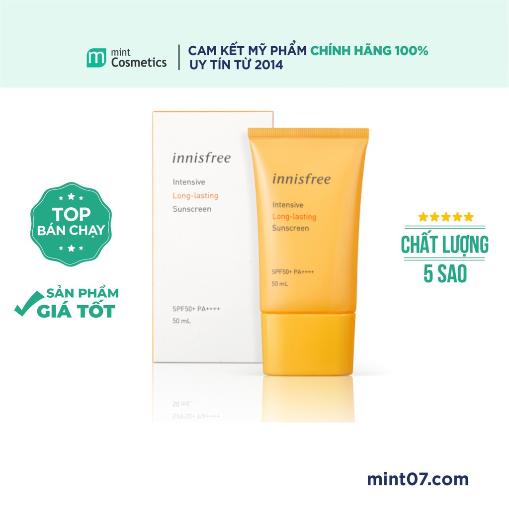 Kem chống nắng Innisfree Intensive Long Lasting Sunscreen Spf 50 Pa++++ 50ml