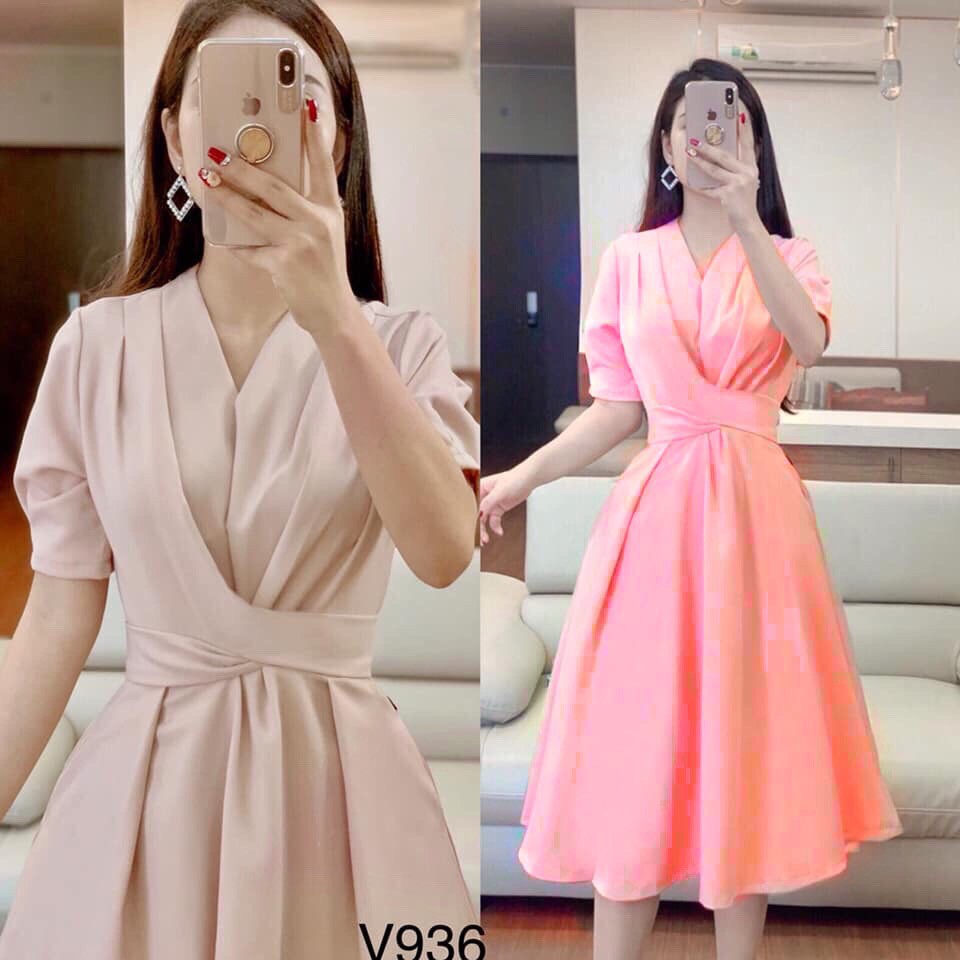 Đầm Suông Cột Dây Xoắn Eo Có Túi Đang Hotttt Chất Kate Lụa | BigBuy360 - bigbuy360.vn