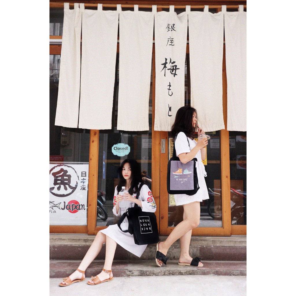 Shop chọn mẫu ngẫu nhiên Túi đeo chéo và tote 2 trong 1 cao cấp Local Brand Midori