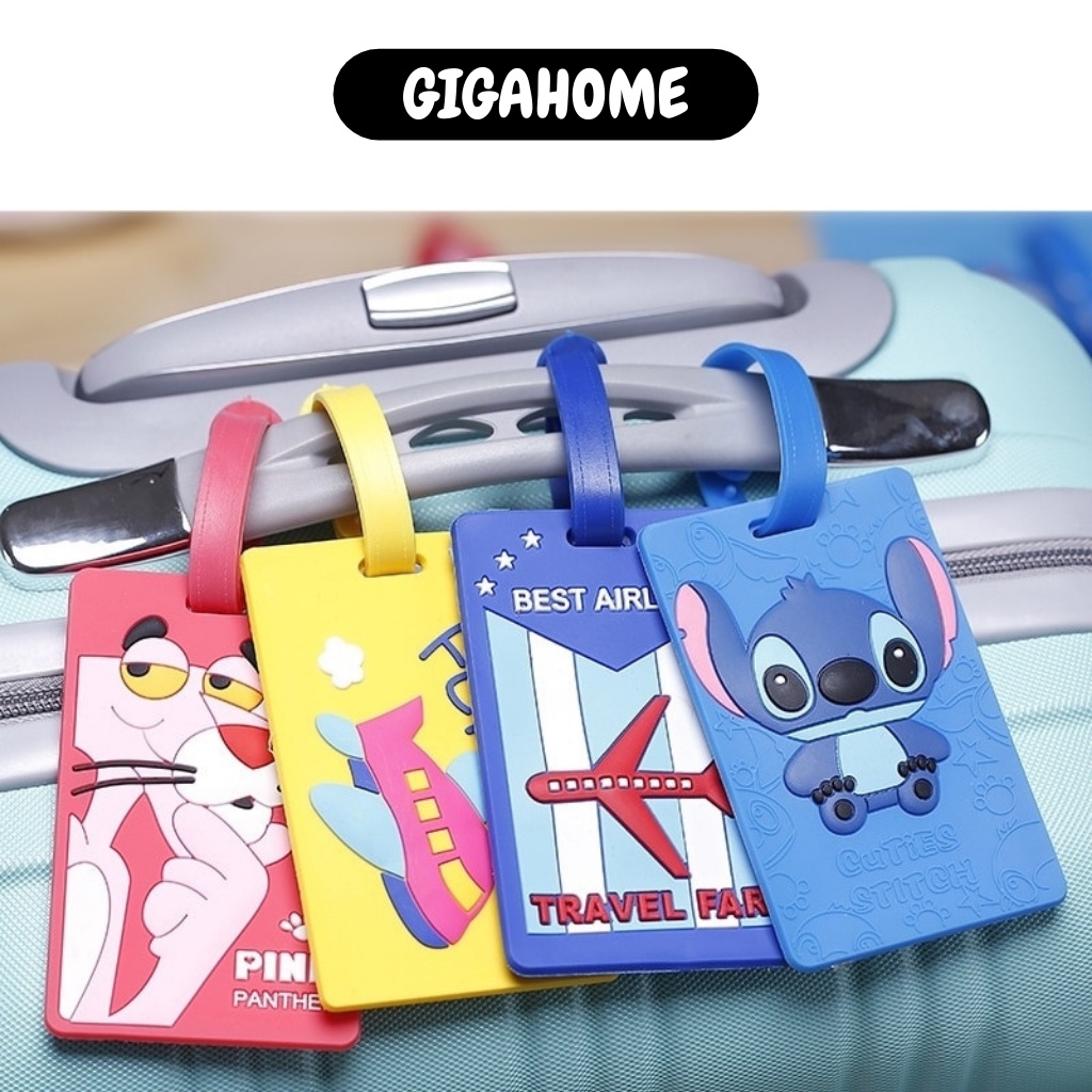 Combo 2 Thẻ Đeo Bảng Tên Silicone Name Tag GIGAHOME Chống Thất Lạc Balo/Vali 3645