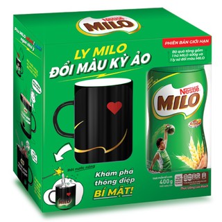 MILO HỦ 400G TẶNG LY SỨ ĐEN ĐỔI MÀU