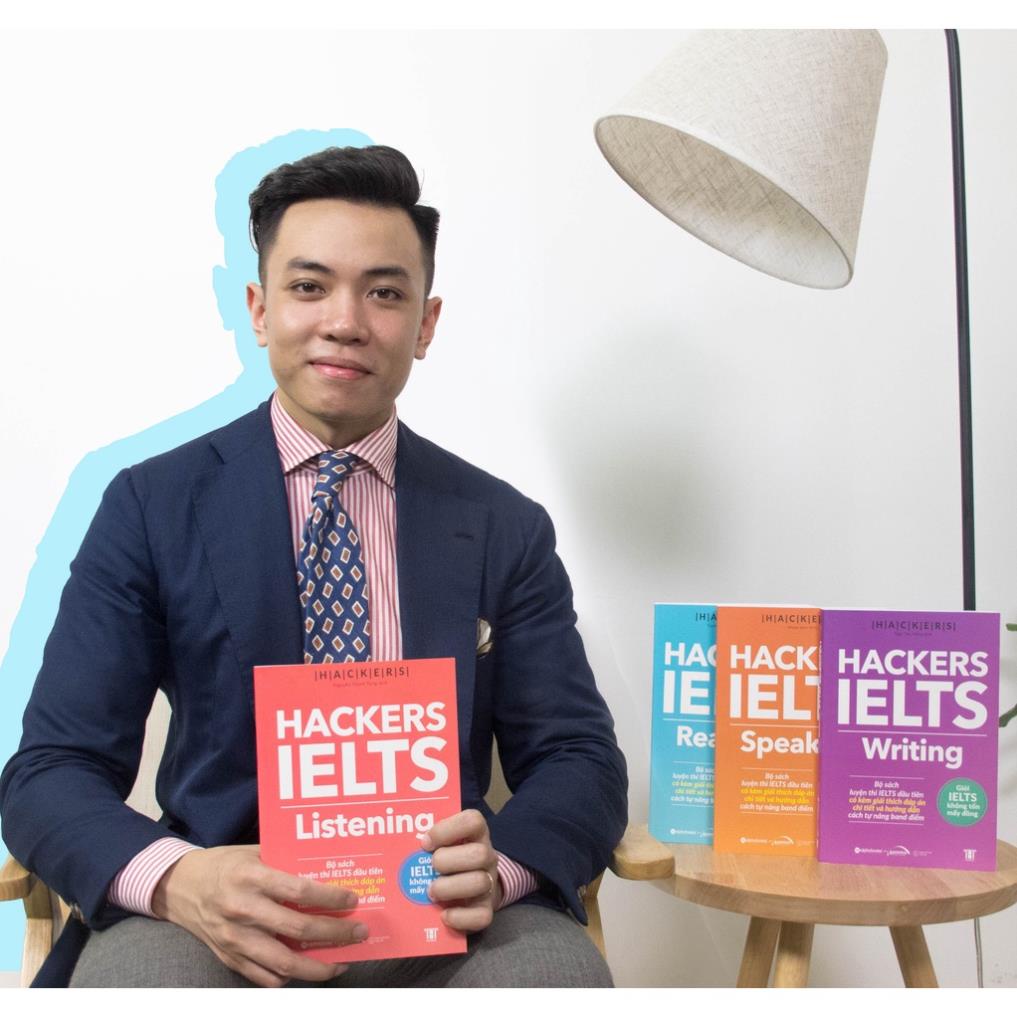 Sách - Combo Trọn Bộ 4 Cuốn Hackers IELTS ( Listening + Reading + Speaking + Writing)