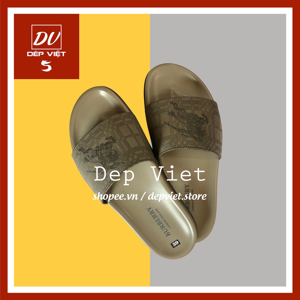 Dép Nam Nữ Quai Ngang, Dép Đi Trong Nhà Burberry Hàng Cao Cấp - Dép Việt