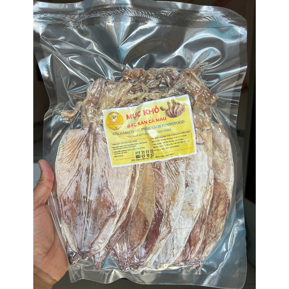 Khô Mực Size Lớn – Siêu Lớn 500g – Khô Mực Cà Mau Chính Hiệu – Funnyfood
