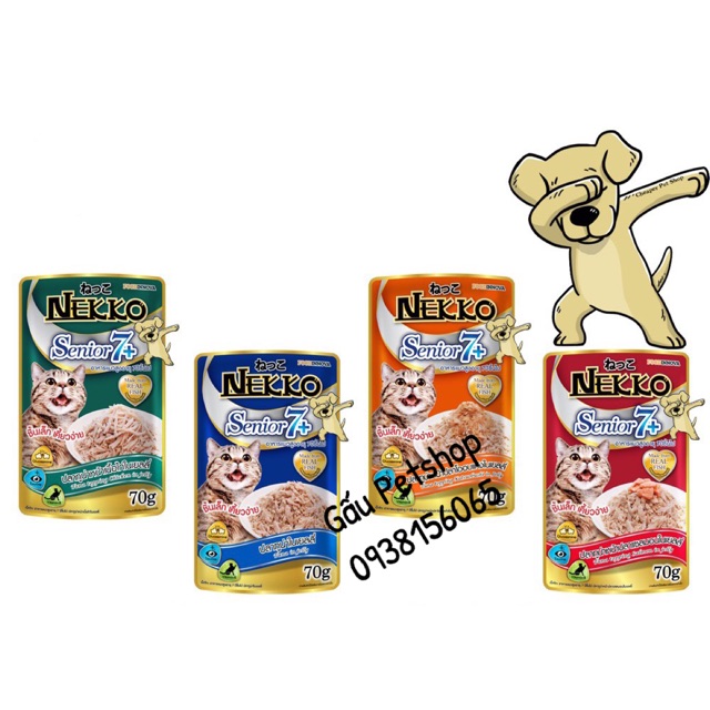 Pate Nekko Senior 7+ cho mèo lớn tuổi 70g
