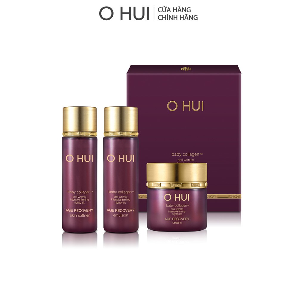 [Mã COSSANG11 giảm 10% đơn 600K] [Quà Tặng Không Bán]Bộ dưỡng 3 món cải thiện da lão hóa OHUI Age Recovery 3pcs Gimmick