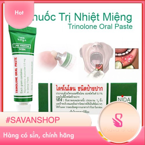 🌟Chính Hãng🌟Kem trị nhiệt miệng Trinolone Oral Paste Thái Lan