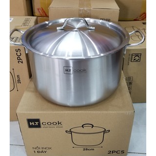 Nồi luộc gà 1 đáy inox 430 ht cook 28cm nắp inox