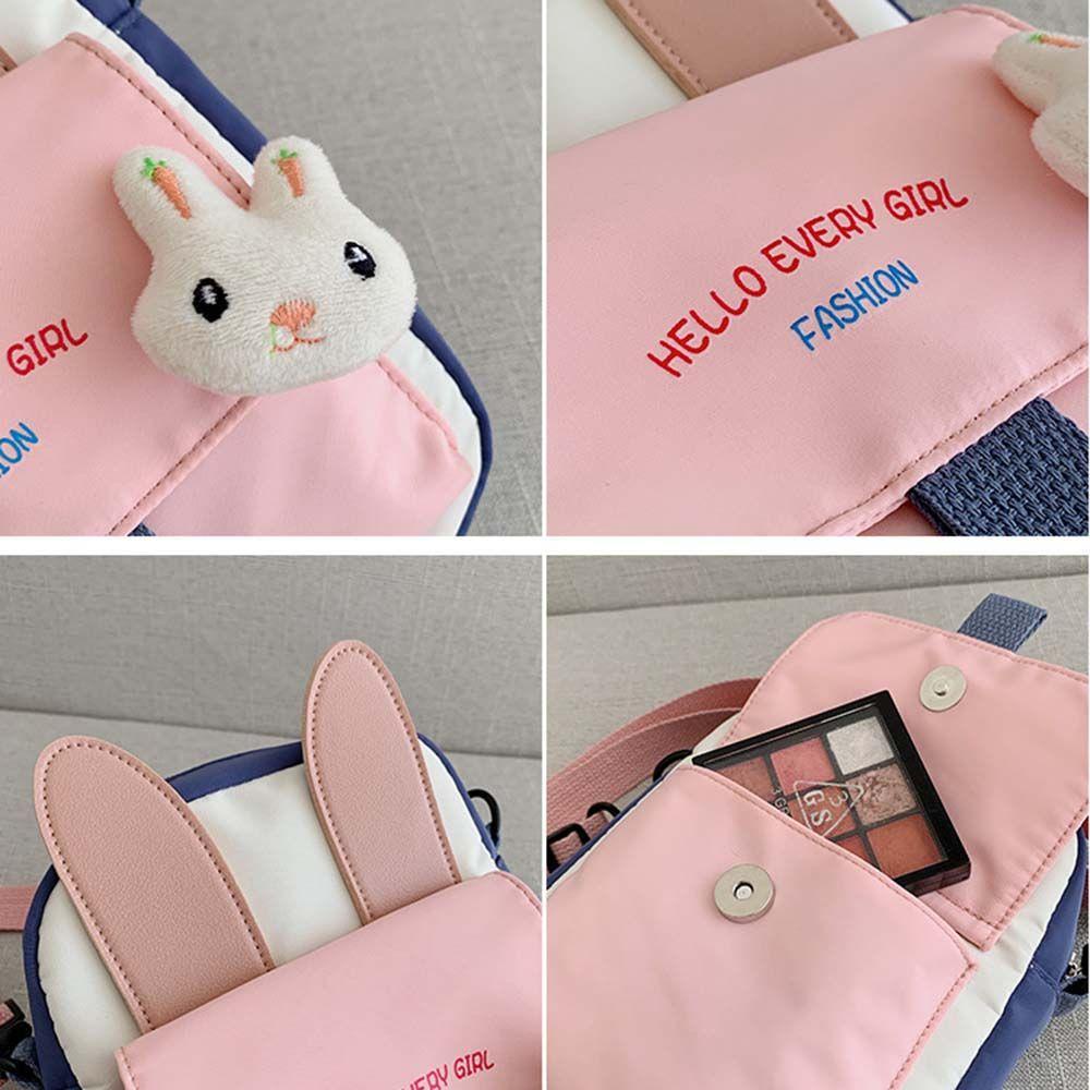 Túi Đeo Chéo Mini Đựng Điện Thoại Họa Tiết Thỏ Dễ Thương