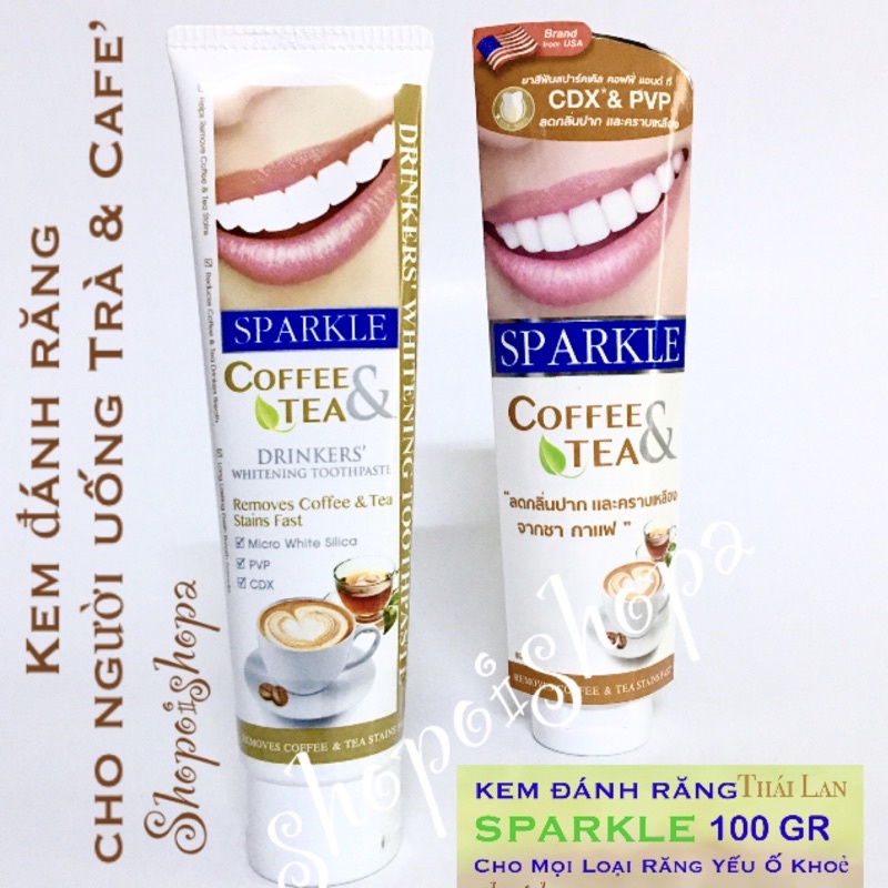 🌼Kem Đánh Răng Sparkle 100g răng trắng hiệu quả Thailand hàng chính hãng tem tiếng Việt công ty