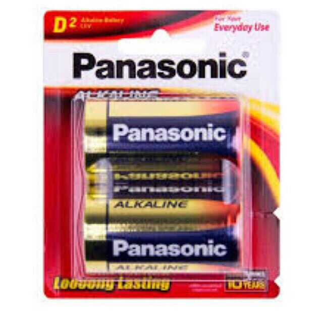 Pin đại Alkaline panasonic/ pin đại D Alkaline panasonic LR20T/2B vỉ 2 viên