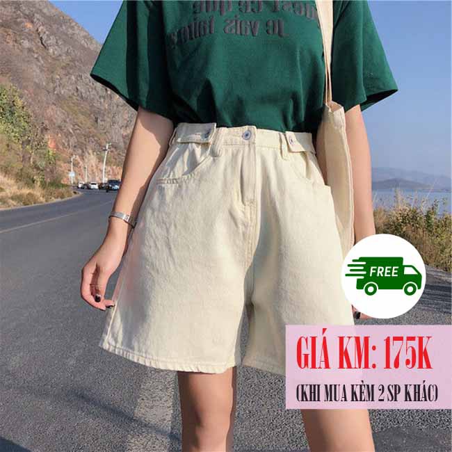 [Bán chạy ]Quần shorts lửng jean nữ Ulzzang Quảng Châu QLJ26