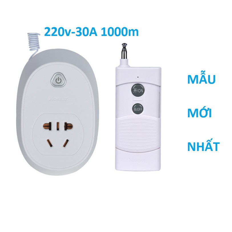 Ổ cắm Honest HT-6805W-1 điều khiển từ xa  công suất 30A/220V khoảng cách 1KM - CHÍNH HÃNG