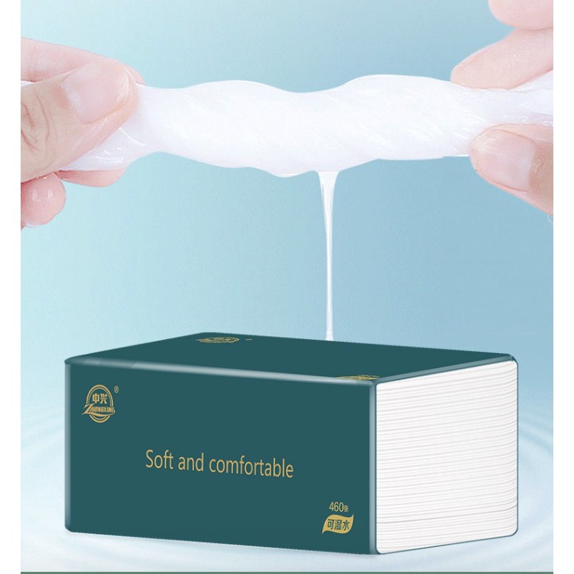 Thùng (20 gói) khăn giấy lụa, giấy ăn Tissue face, 5 lớp, 460 tờ - có chứng nhận an toàn