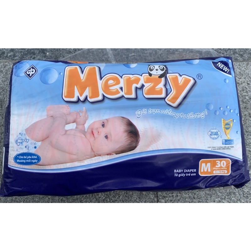 Tả dán em bé Merzy gói trung Size  siêu thấm