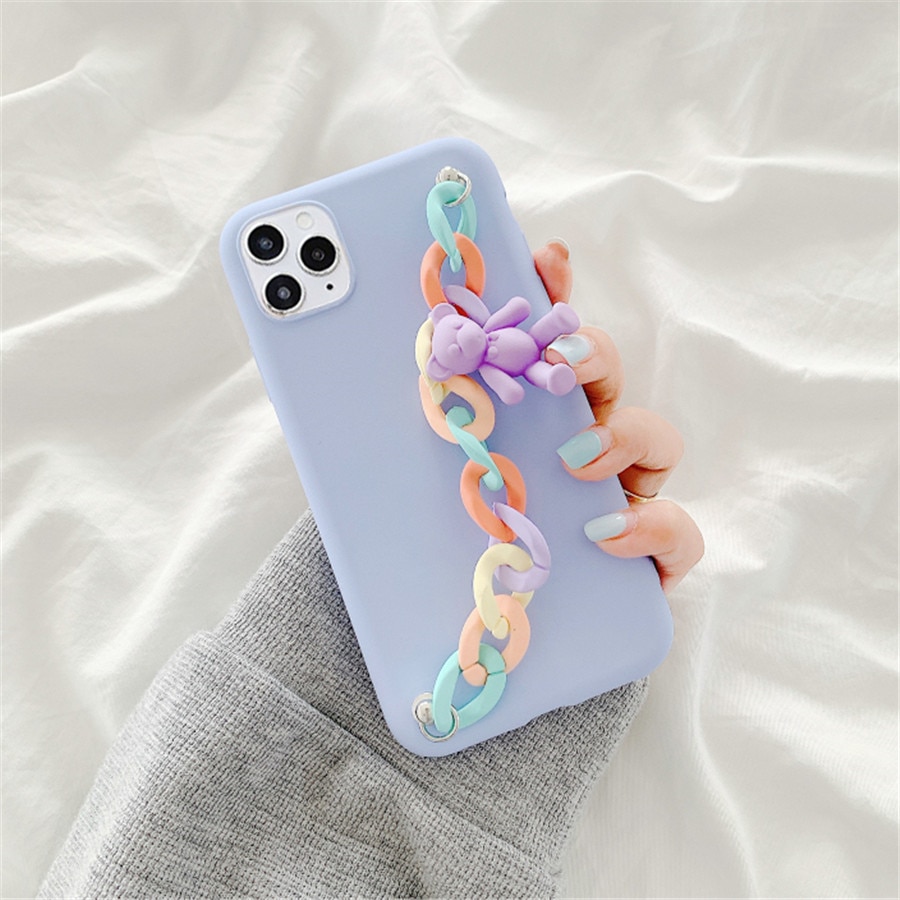 Ốp điện thoại 3D Cartoons Bunny Bear Bracelet Candy soft Phone Case cho oppo realme 3 6 PRO C2 A1K C1 A3S A5S A12E A12 R15 R17 PRO A92 Soft Cover | BigBuy360 - bigbuy360.vn
