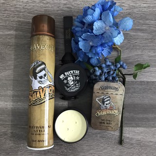 Combo 1Gôm+2Sáp(GôM XỊT TÓC GIỮ NẾP TÓC CỨNG SUAVECITO +Sáp Vuốt Tóc SAWENSITO DElUXE HAIR WAX+Sáp Vuốt Tóc Mr.DUCKTAIL)
