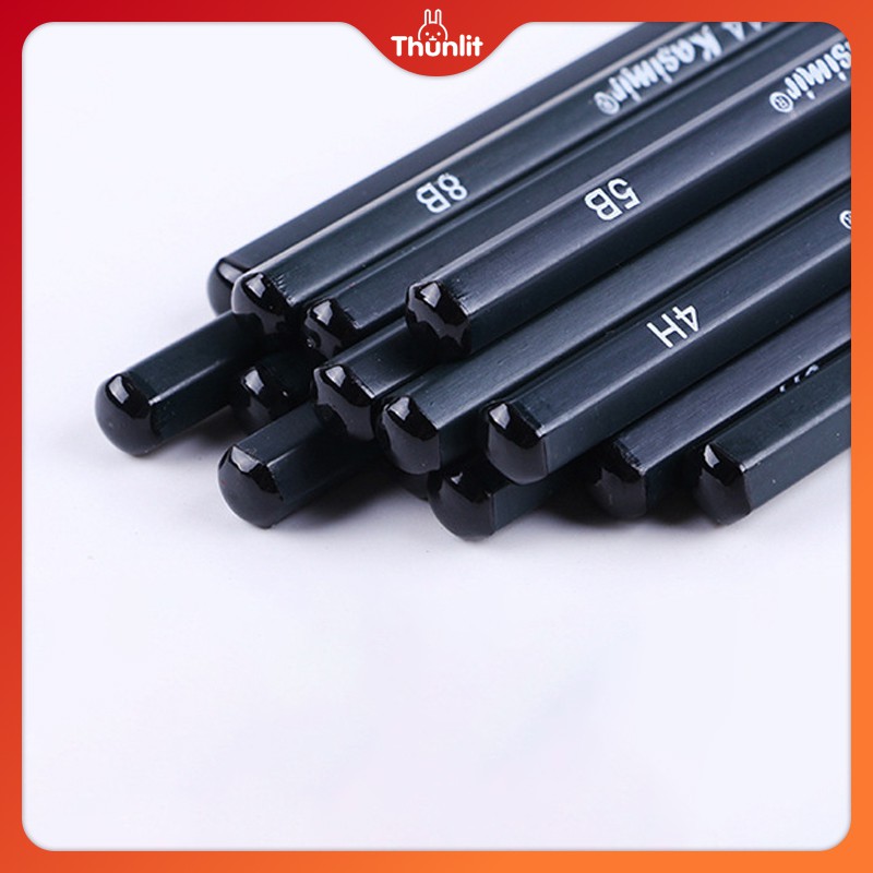 Bộ 14 bút chì Thunlit bằng gỗ dùng để phác thảo nghệ thuật cho học sinh