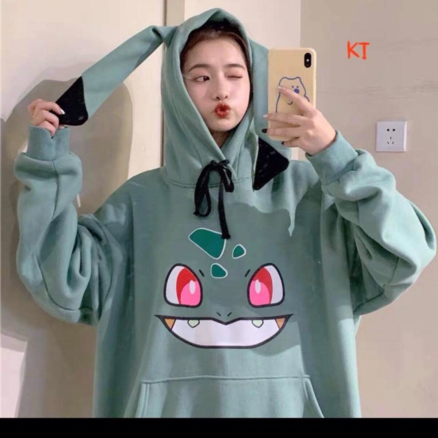 Các mẫu áo hoodie nỉ mũ có tai hoạt hình mặt cảm xúc