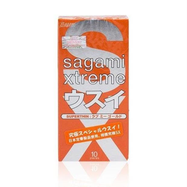 Bao Cao Su Siêu mỏng ôm sát cao cấp 10 chiếc Sagami Xtreme Orange - Nhật Bản