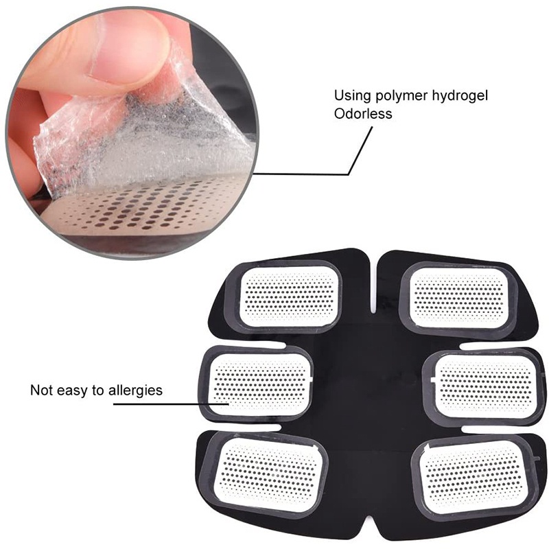 [Hàng mới về] Set 30 miếng gel bằng abs thay thế cho máy mát xa cơ bụng