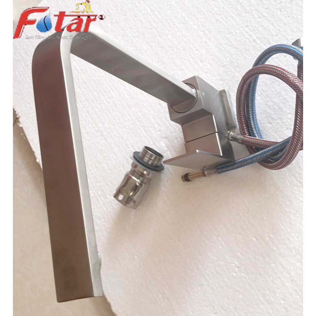 (Gía sỉ)Vòi Rửa Chén Bát Nóng Lạnh 100% INOX 304 chống han gỉ N4003 FOTAR Quay được 2 hộc chậu vòi Chén Vuông dẹt | BigBuy360 - bigbuy360.vn