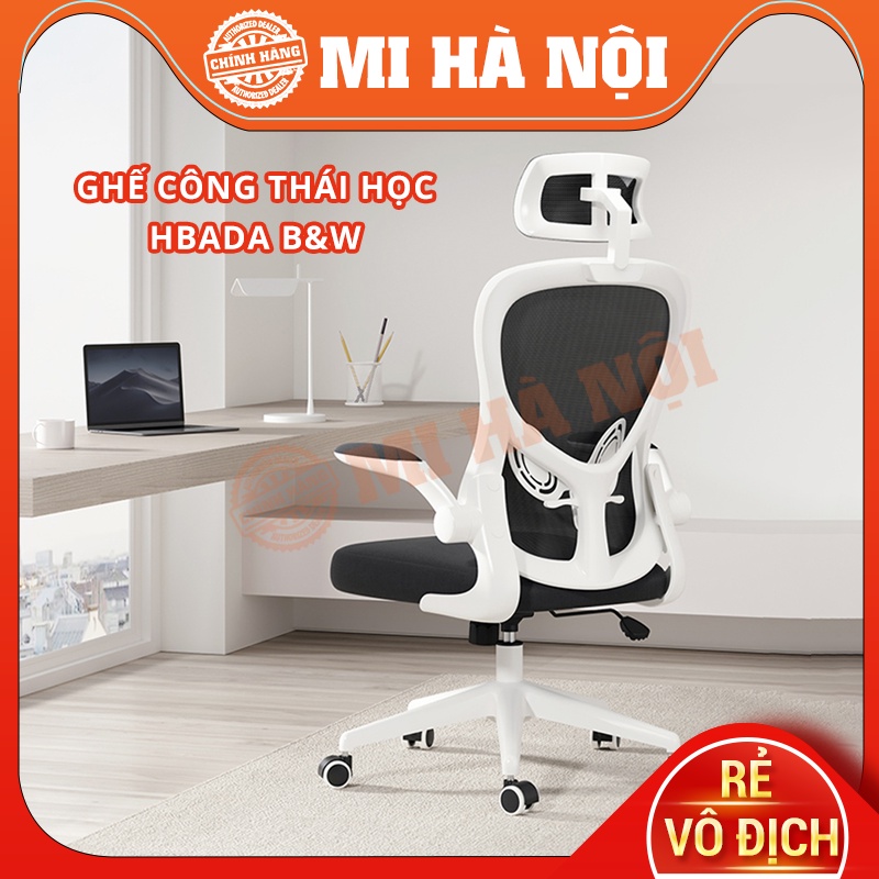 Ghế Xoay Công Thái Học Xiaomi Youpin HBADA 4D 5D Lưng Kép Chuẩn Ergonomic 1S / HDNY163 - GHẾ VĂN PHÒNG CÔNG THÁI HỌC