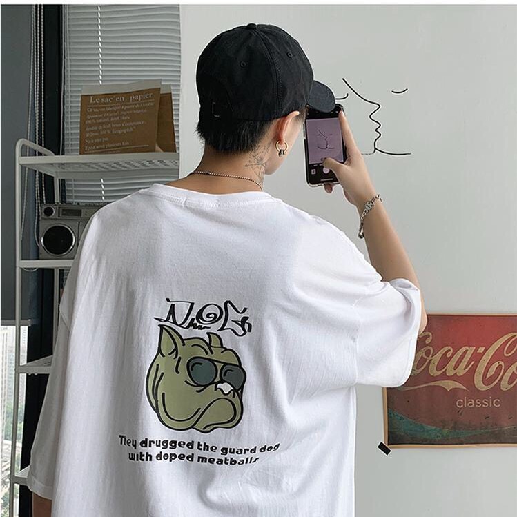 Áo thun tay lỡ form rộng - phông nam nữ cotton oversize - T shirt Chú Chó Bull - 2N Unisex | BigBuy360 - bigbuy360.vn