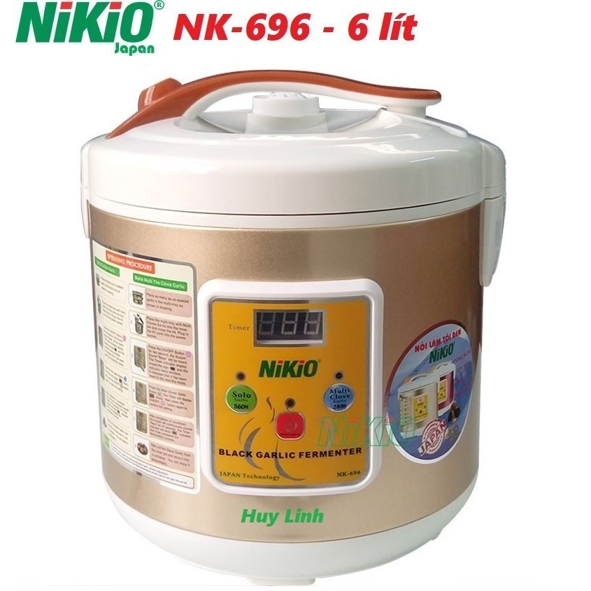 Freeship Máy làm tỏi đen Nhật Bản Nikio NK-696 6 lít- Vàng Gold