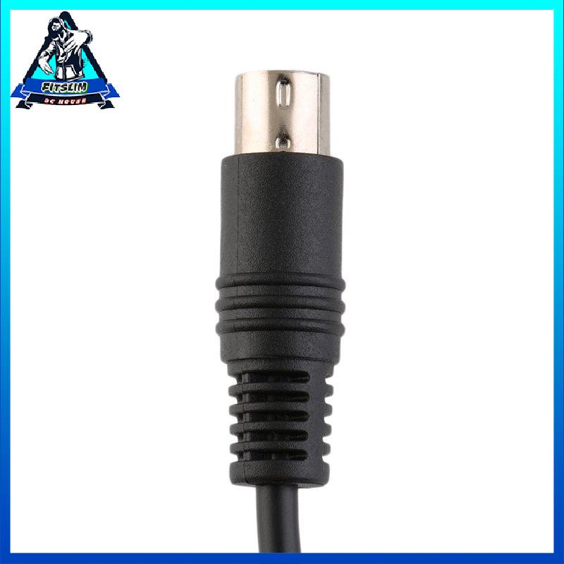 [Fitslim] Black 9-PIN Mini TO 9-PIN Mini Din Signal Cable For Genesis 2 Scart Cable