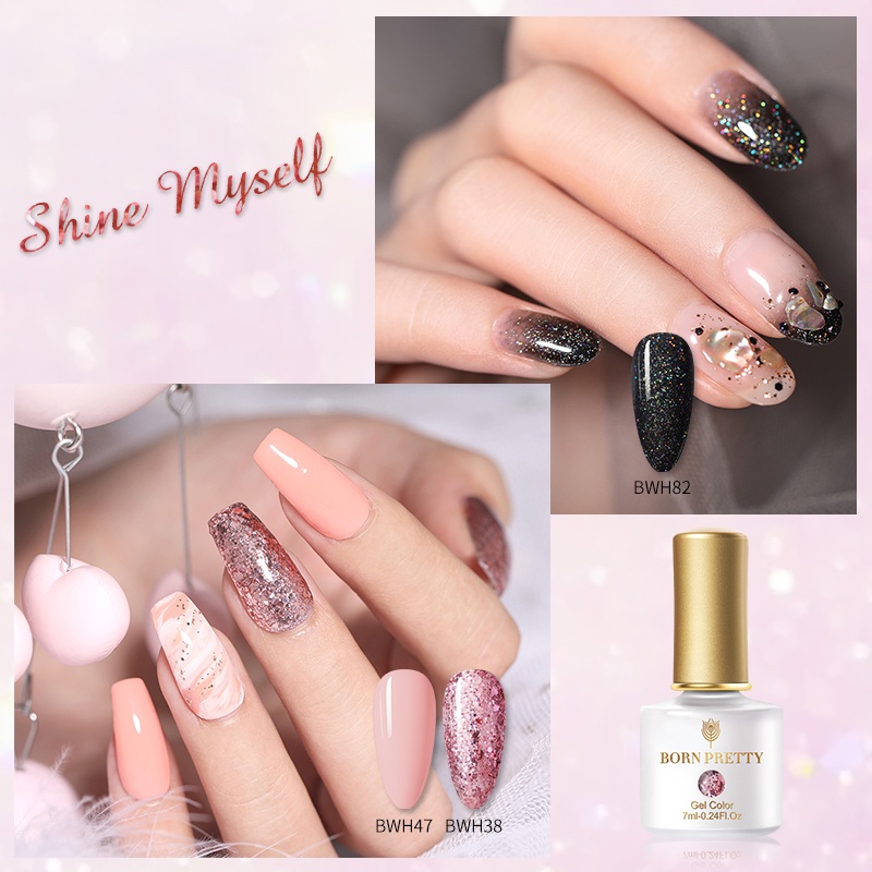 Gel sơn móng tay BORN PRETTY nhiều màu sắc tùy chọn thời trang 7ml