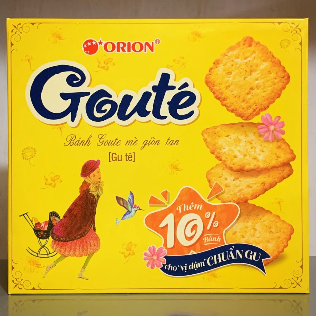 Bánh Goute Mè Giòn Tan Orion Hộp 158.4g/ 316.8g