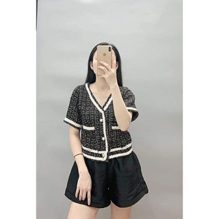 set áo dạ kèm quần sort hot hit