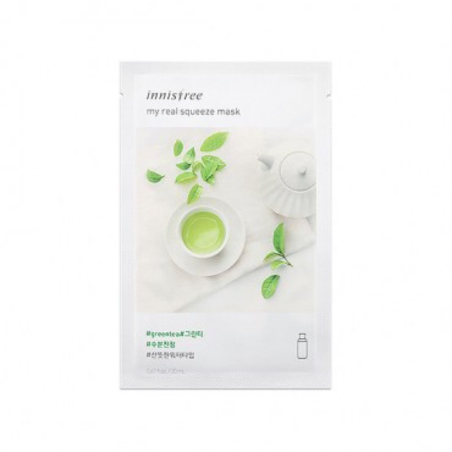 Combo 10 Mặt Nạ Gói Trà Xanh Innisfree It's Real Squeeze Mask Green Tea