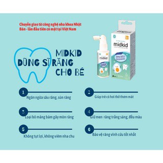 XỊT CHỐNG SÂU RĂNG CHO BÉ MIDKID - Chống sâu răng, ố vàng, hôi miệng