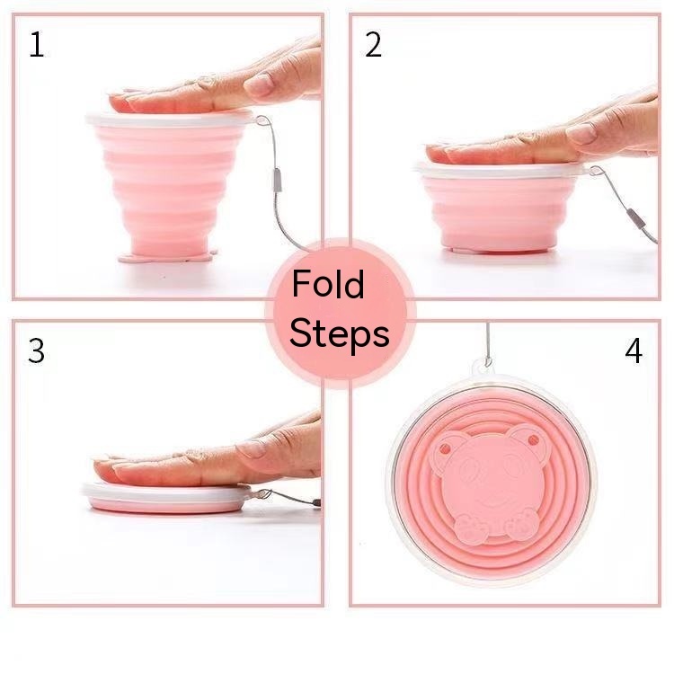 Cốc Súc Miệng Bằng Silicone Chống Sốc Có Thể Gấp Gọn Tiện Lợi