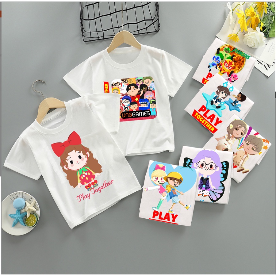 Áo thun trẻ em 💖Áo cotton mát mịn họa tiết Game Play TOGETHER dễ thương cho bé trai và bé gái - SSSHOP
