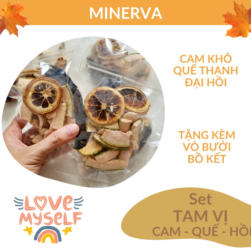 Set lá xông nhà CAM - QUẾ - HỒI dùng cho bếp đất nung