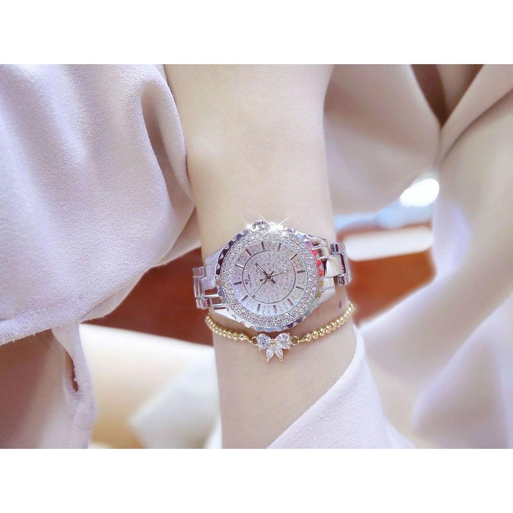 Đồng hồ nữ BS BEE SISTER Đính đá siêu đẹp - Thương Hiệu Cao Cấp + Tặng Pin ĐH