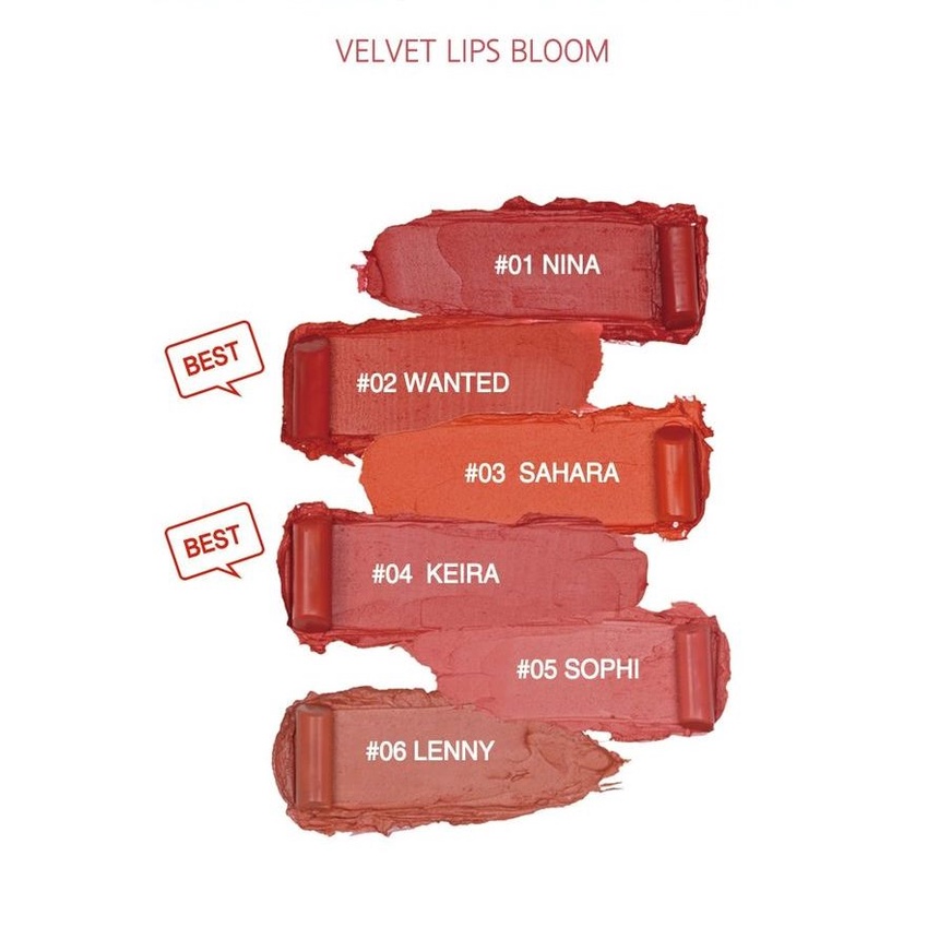 Son thỏi SON &amp; PARK Blooming Lipstick Velvet