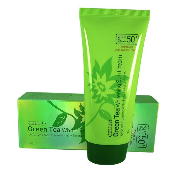Kem chống nắng Hàn Quốc CELLIO Green Tea whitening sun cream