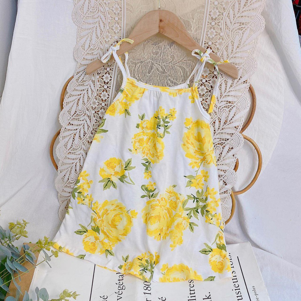 XẢ LỖ ☀️ Váy cotton bé gái vnxk carter siêu xinh 🌈 Váy 2 dây cho bé cotton vnxk siêu mát mẻ - Lá Kids Shop