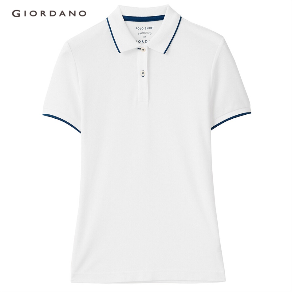 Áo polo GIORDANO 05311399 vải pique thời trang dành cho nữ