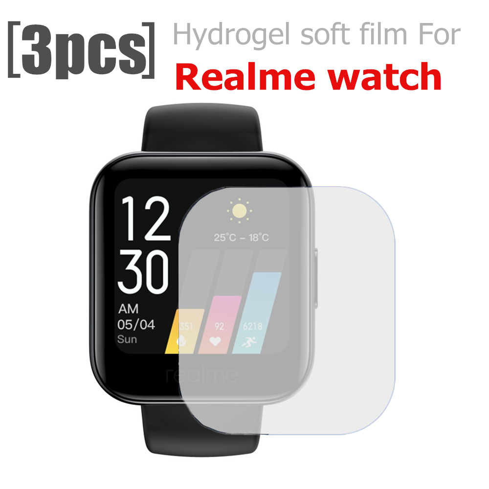 3pcs Hydrogel TPU Film for Realme Watch 1.4 inch Blood Oxygen Sport Smart Watch Screen protector film