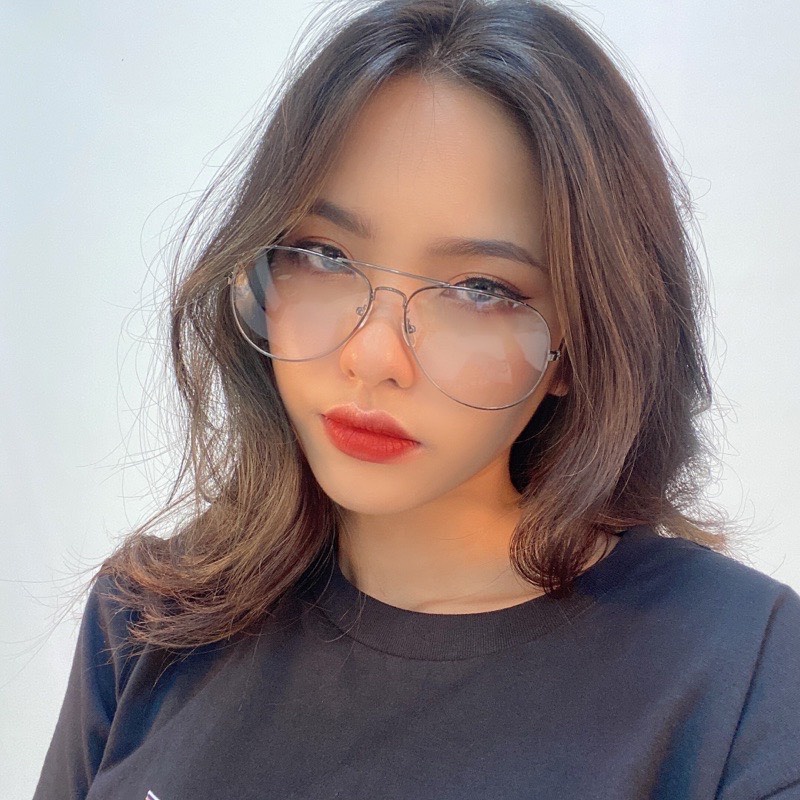 Kính Tròn Gọng Kim Loại Thời Trang Retro