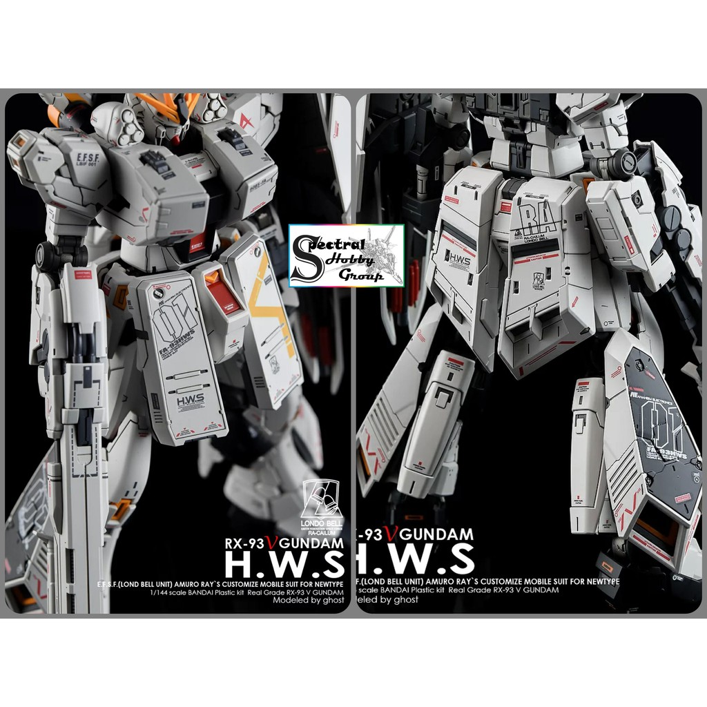 Decal nước dán mô hình RG HG NU gundam RX93 / HWS các loại - Water sticker