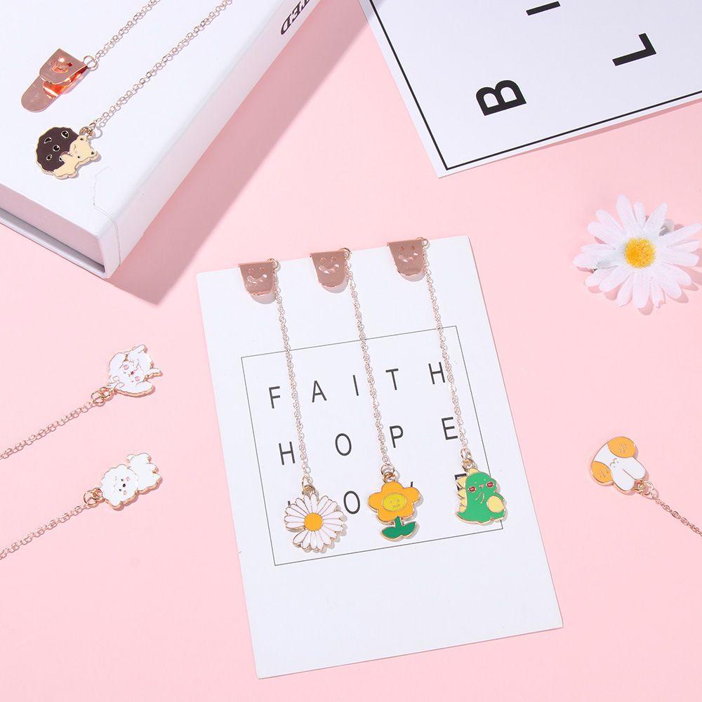 Thẻ Đánh Dấu Trang Sách Hình Hoa / Cừu Hoạt Hình Màu Cầu Vồng Dễ Thương
