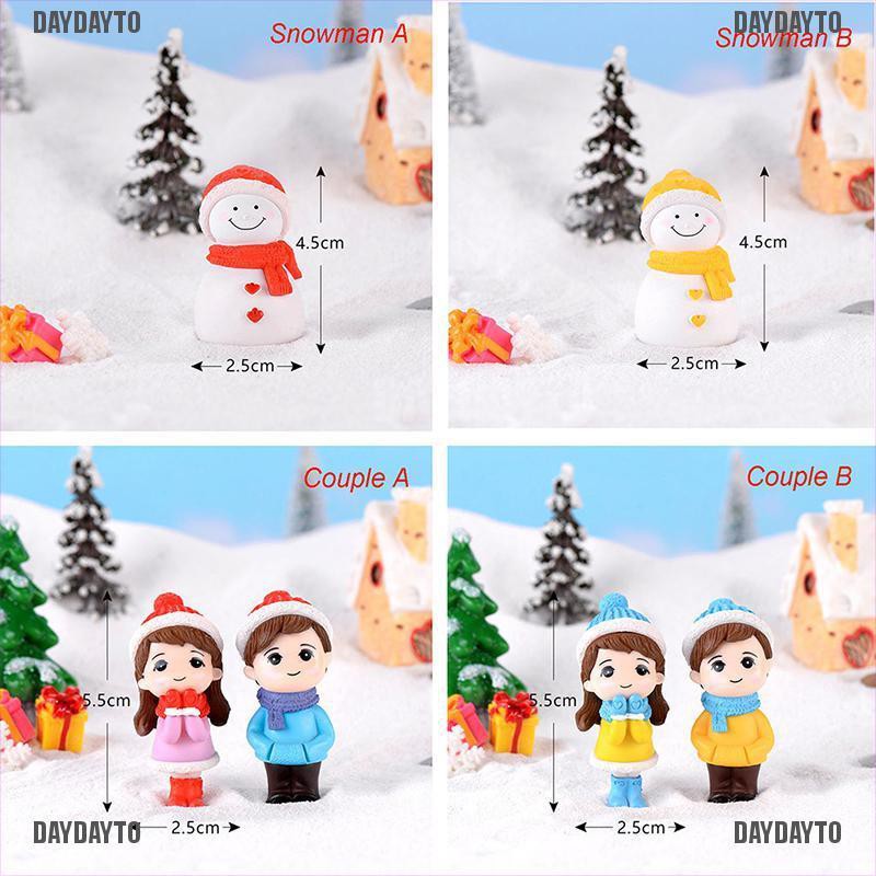 Mô Hình Người Tuyết Mini Trang Trí Vườn Nhà